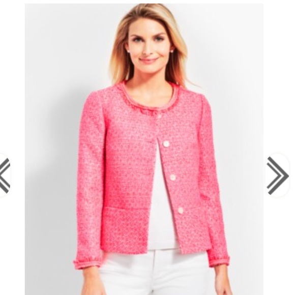 Hot Pink Tweed Suit Jacket - NEW - Picture 2 of 4